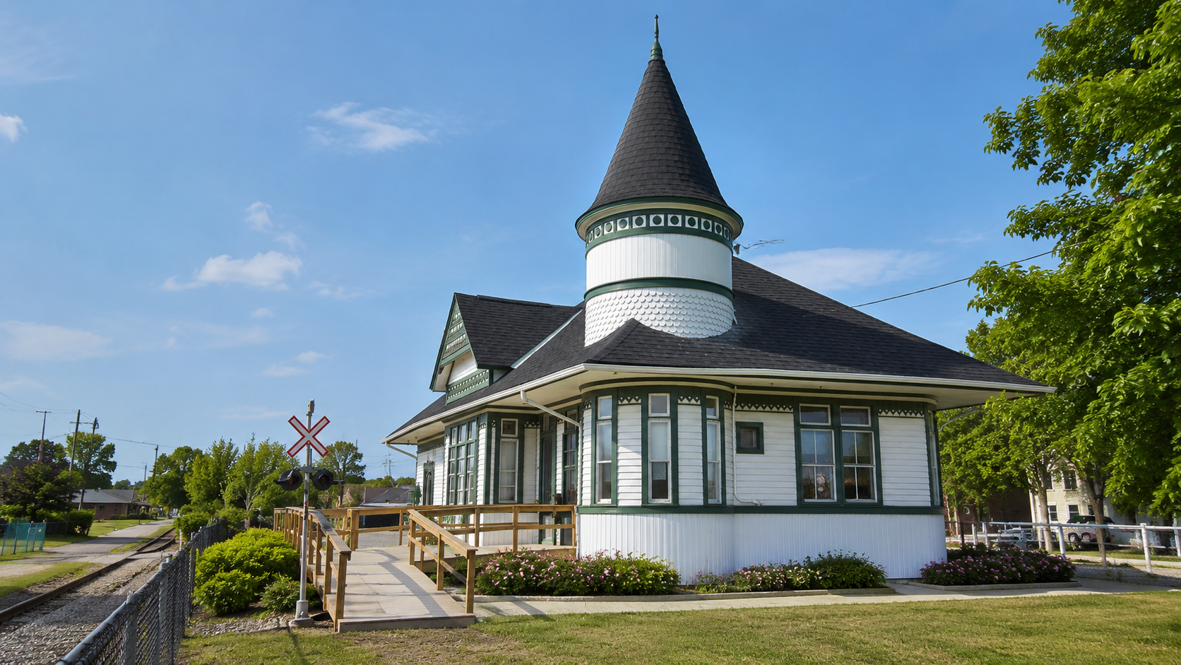 historic Smithville Train Station landmark in Smithville Ontario